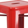 image:imageFlash Furniture Commercial Grade 30 High Backless Silver Metal IndoorOutdoor BarStool with Square SeatRed