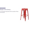 image:imageFlash Furniture Commercial Grade 30 High Backless Silver Metal IndoorOutdoor BarStool with Square SeatRed