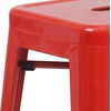 image:imageFlash Furniture Commercial Grade 30 High Backless Silver Metal IndoorOutdoor BarStool with Square SeatRed