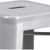 image:imageFlash Furniture Commercial Grade 30 High Backless Silver Metal IndoorOutdoor BarStool with Square SeatSilver