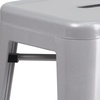 image:imageFlash Furniture Commercial Grade 30 High Backless Silver Metal IndoorOutdoor BarStool with Square SeatSilver