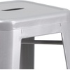 image:imageFlash Furniture Commercial Grade 30 High Backless Silver Metal IndoorOutdoor BarStool with Square SeatSilver