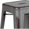image:imageFlash Furniture Commercial Grade 30 High Backless Silver Metal IndoorOutdoor BarStool with Square SeatSilver Gray