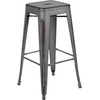 image:imageFlash Furniture Commercial Grade 30 High Backless Silver Metal IndoorOutdoor BarStool with Square SeatSilver Gray