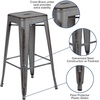 image:imageFlash Furniture Commercial Grade 30 High Backless Silver Metal IndoorOutdoor BarStool with Square SeatSilver Gray