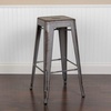 image:imageFlash Furniture Commercial Grade 30 High Backless Silver Metal IndoorOutdoor BarStool with Square SeatSilver Gray
