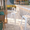 image:imageFlash Furniture Commercial Grade 30 High Backless Silver Metal IndoorOutdoor BarStool with Square SeatWhite