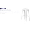image:imageFlash Furniture Commercial Grade 30 High Backless Silver Metal IndoorOutdoor BarStool with Square SeatWhite