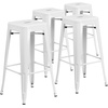 image:imageFlash Furniture Commercial Grade 30 High Backless Silver Metal IndoorOutdoor BarStool with Square SeatWhite