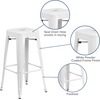 image:imageFlash Furniture Commercial Grade 30 High Backless Silver Metal IndoorOutdoor BarStool with Square SeatWhite