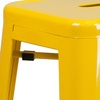 image:imageFlash Furniture Commercial Grade 30 High Backless Silver Metal IndoorOutdoor BarStool with Square SeatYellow