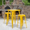 image:imageFlash Furniture Commercial Grade 30 High Backless Silver Metal IndoorOutdoor BarStool with Square SeatYellow