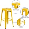 image:imageFlash Furniture Commercial Grade 30 High Backless Silver Metal IndoorOutdoor BarStool with Square SeatYellow