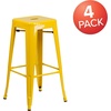 image:imageFlash Furniture Commercial Grade 30 High Backless Silver Metal IndoorOutdoor BarStool with Square SeatYellow