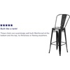 image:imageFlash Furniture Commercial Grade 30 High Black Metal IndoorOutdoor Barstool with Removable BackBlack