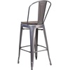 image:imageFlash Furniture Commercial Grade 30 High Black Metal IndoorOutdoor Barstool with Removable BackBlack