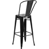 image:imageFlash Furniture Commercial Grade 30 High Black Metal IndoorOutdoor Barstool with Removable BackBlack
