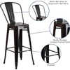 image:imageFlash Furniture Commercial Grade 30 High Black Metal IndoorOutdoor Barstool with Removable BackBlackantique Gold
