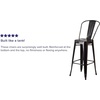 image:imageFlash Furniture Commercial Grade 30 High Black Metal IndoorOutdoor Barstool with Removable BackBlackantique Gold