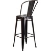 image:imageFlash Furniture Commercial Grade 30 High Black Metal IndoorOutdoor Barstool with Removable BackBlackantique Gold