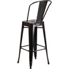 image:imageFlash Furniture Commercial Grade 30 High Black Metal IndoorOutdoor Barstool with Removable BackBlackantique Gold