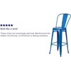image:imageFlash Furniture Commercial Grade 30 High Black Metal IndoorOutdoor Barstool with Removable BackBlue