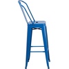 image:imageFlash Furniture Commercial Grade 30 High Black Metal IndoorOutdoor Barstool with Removable BackBlue