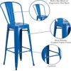 image:imageFlash Furniture Commercial Grade 30 High Black Metal IndoorOutdoor Barstool with Removable BackBlue