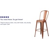 image:imageFlash Furniture Commercial Grade 30 High Black Metal IndoorOutdoor Barstool with Removable BackCopper
