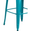 image:imageFlash Furniture Commercial Grade 30 High Black Metal IndoorOutdoor Barstool with Removable BackCrystal Tealblue