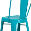 image:imageFlash Furniture Commercial Grade 30 High Black Metal IndoorOutdoor Barstool with Removable BackCrystal Tealblue