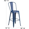 image:imageFlash Furniture Commercial Grade 30 High Black Metal IndoorOutdoor Barstool with Removable BackDistressed Antique Blue