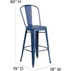 image:imageFlash Furniture Commercial Grade 30 High Black Metal IndoorOutdoor Barstool with Removable BackDistressed Antique Blue