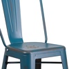 image:imageFlash Furniture Commercial Grade 30 High Black Metal IndoorOutdoor Barstool with Removable BackDistressed Antique Blue