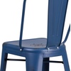 image:imageFlash Furniture Commercial Grade 30 High Black Metal IndoorOutdoor Barstool with Removable BackDistressed Antique Blue