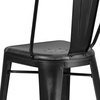 image:imageFlash Furniture Commercial Grade 30 High Black Metal IndoorOutdoor Barstool with Removable BackDistressed Black