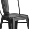 image:imageFlash Furniture Commercial Grade 30 High Black Metal IndoorOutdoor Barstool with Removable BackDistressed Black