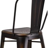 image:imageFlash Furniture Commercial Grade 30 High Black Metal IndoorOutdoor Barstool with Removable BackDistressed Copper