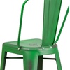 image:imageFlash Furniture Commercial Grade 30 High Black Metal IndoorOutdoor Barstool with Removable BackDistressed Green