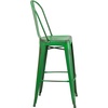 image:imageFlash Furniture Commercial Grade 30 High Black Metal IndoorOutdoor Barstool with Removable BackDistressed Green