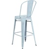 image:imageFlash Furniture Commercial Grade 30 High Black Metal IndoorOutdoor Barstool with Removable BackDistressed Greenblue