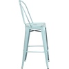 image:imageFlash Furniture Commercial Grade 30 High Black Metal IndoorOutdoor Barstool with Removable BackDistressed Greenblue