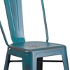 image:imageFlash Furniture Commercial Grade 30 High Black Metal IndoorOutdoor Barstool with Removable BackDistressed Kelly Blueteal