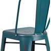 image:imageFlash Furniture Commercial Grade 30 High Black Metal IndoorOutdoor Barstool with Removable BackDistressed Kelly Blueteal