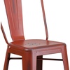 image:imageFlash Furniture Commercial Grade 30 High Black Metal IndoorOutdoor Barstool with Removable BackDistressed Kelly Red