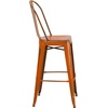 image:imageFlash Furniture Commercial Grade 30 High Black Metal IndoorOutdoor Barstool with Removable BackDistressed Orange
