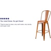 image:imageFlash Furniture Commercial Grade 30 High Black Metal IndoorOutdoor Barstool with Removable BackDistressed Orange