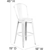 image:imageFlash Furniture Commercial Grade 30 High Black Metal IndoorOutdoor Barstool with Removable BackDistressed White