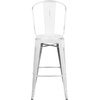 image:imageFlash Furniture Commercial Grade 30 High Black Metal IndoorOutdoor Barstool with Removable BackDistressed White