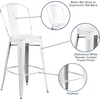 image:imageFlash Furniture Commercial Grade 30 High Black Metal IndoorOutdoor Barstool with Removable BackDistressed White